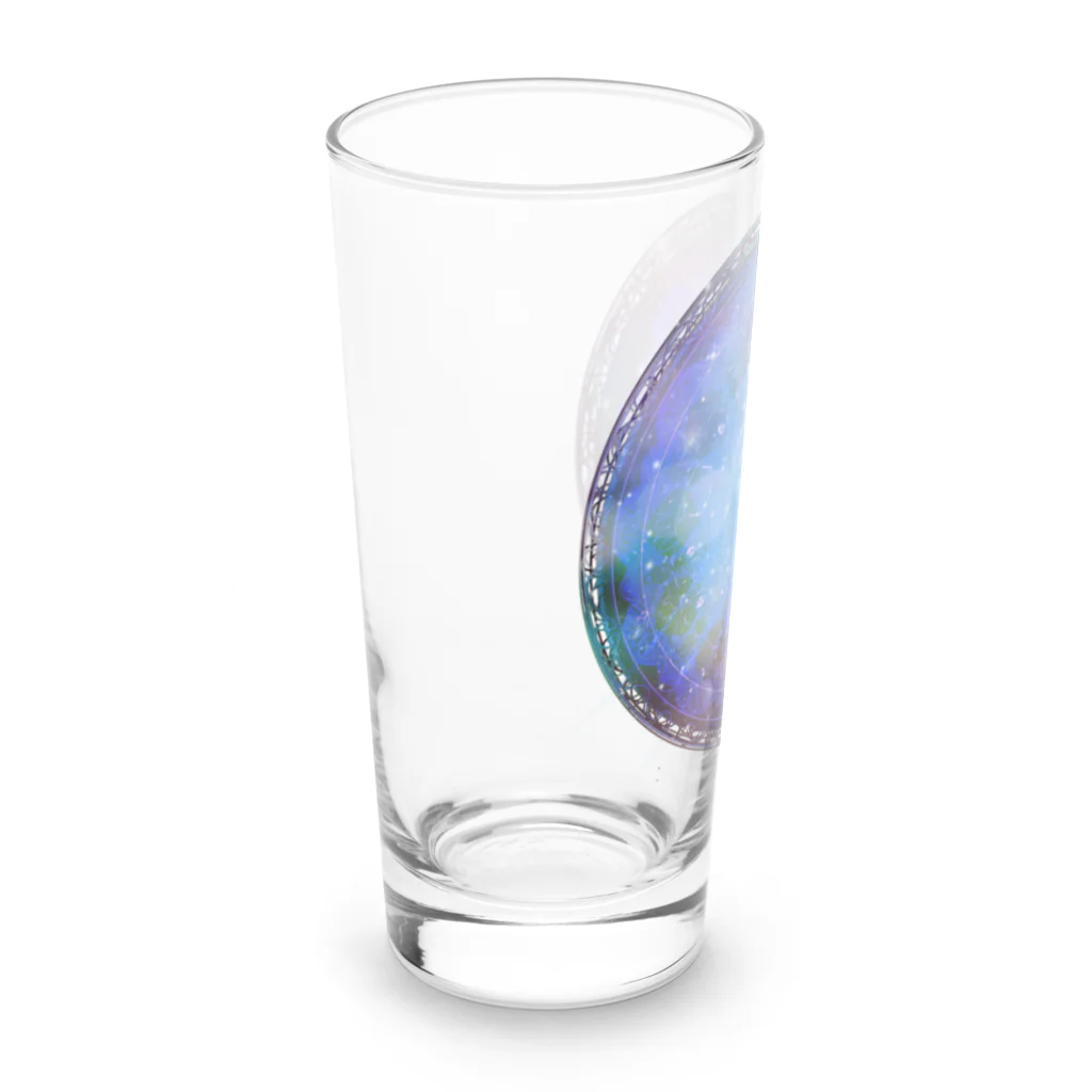 💖宇宙整体♪🌈♪こころからだチャンネル♪💖の宇宙曼荼羅　cakra version Long Sized Water Glass :left