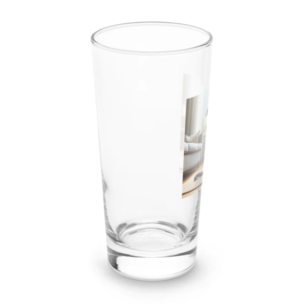 鈴木敏夫の猫もびっくりー Long Sized Water Glass :left