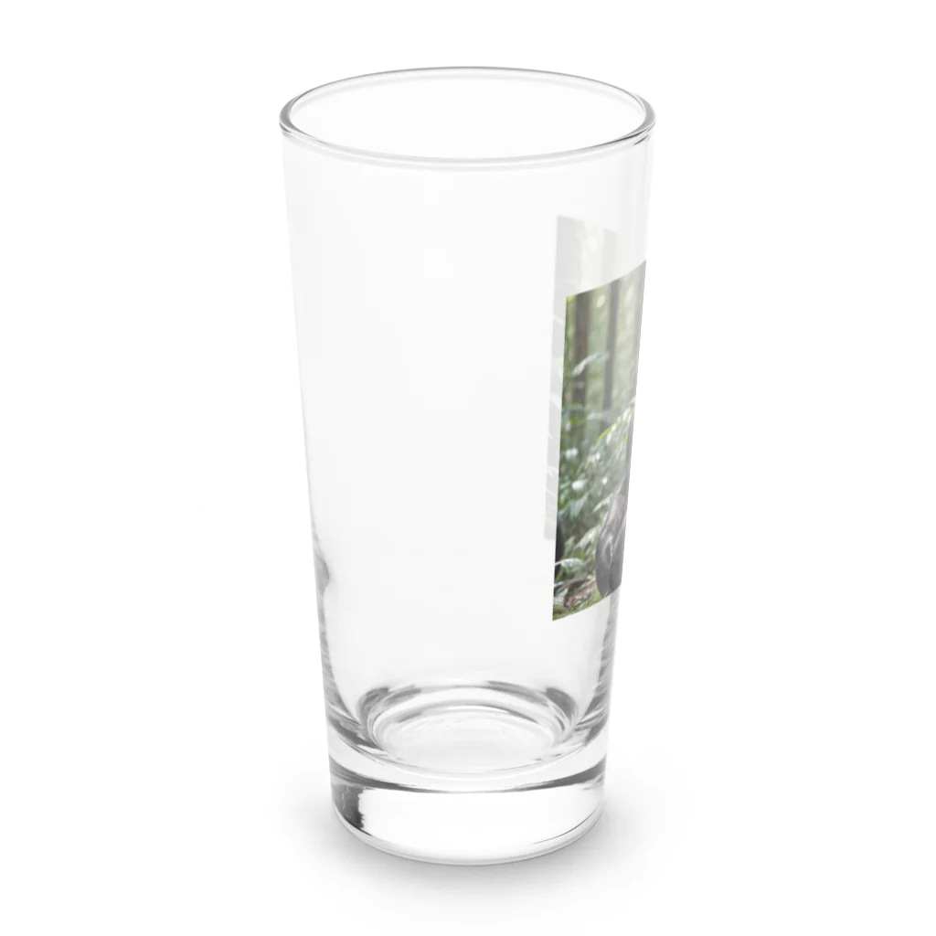 sunday_sataurday_freedayの警戒しているゴリラ Long Sized Water Glass :left