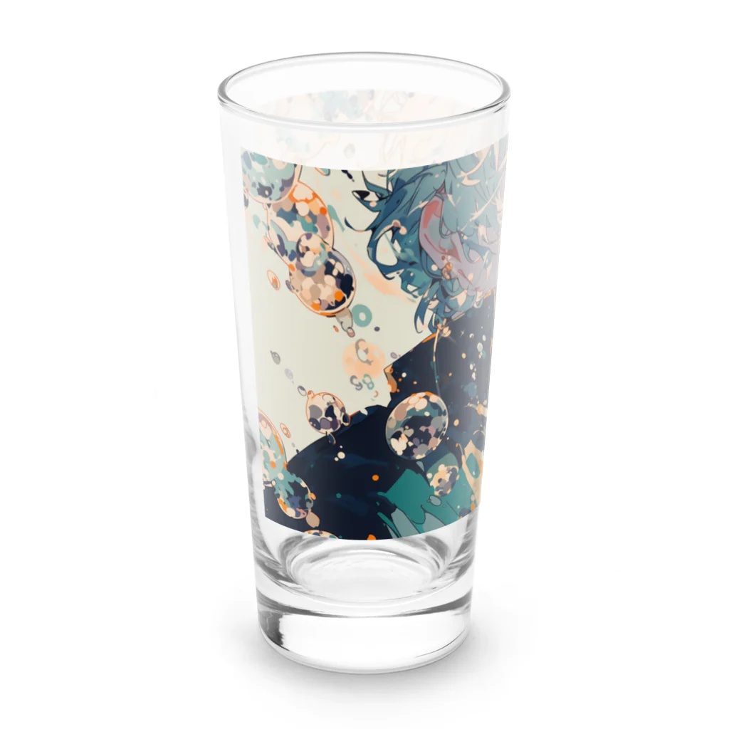 as -AIイラスト- のシャボン玉と夕日 Long Sized Water Glass :left