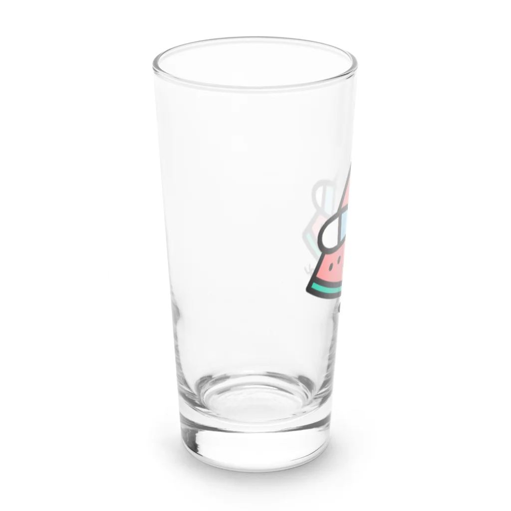 みきのこのお店のすいかちゃん🍉いっぱい Long Sized Water Glass :left