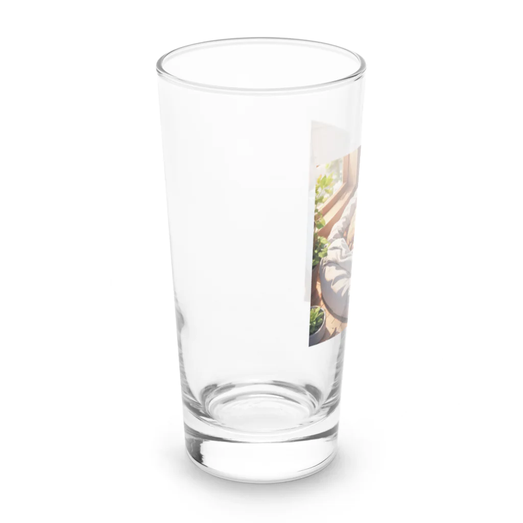 tonyの寝ている猫 Long Sized Water Glass :left