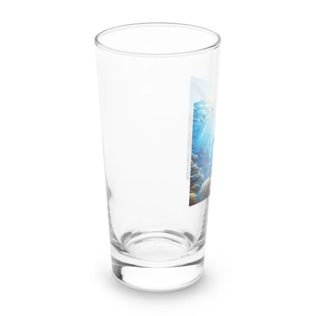 珊瑚のマンタ Long Sized Water Glass :left