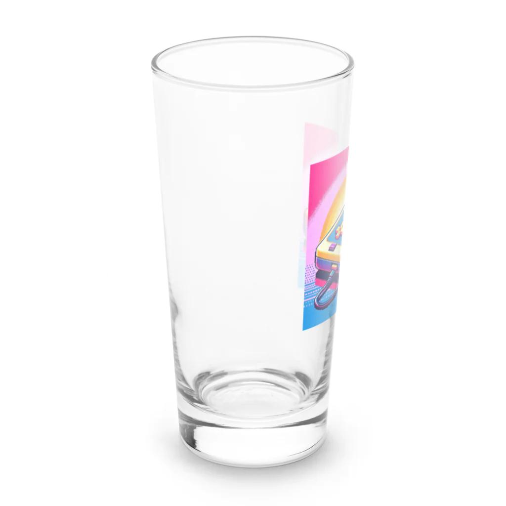 ドット職人のピクセルアート　レトロゲーム Long Sized Water Glass :left