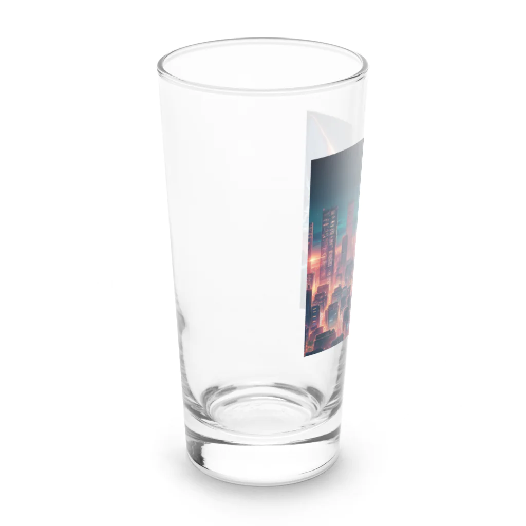 YFCの大都会に立つシリアスなキツネ② Long Sized Water Glass :left