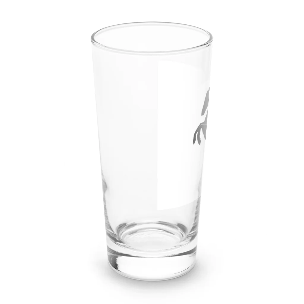 黒い海藻の馬　シルエット Long Sized Water Glass :left