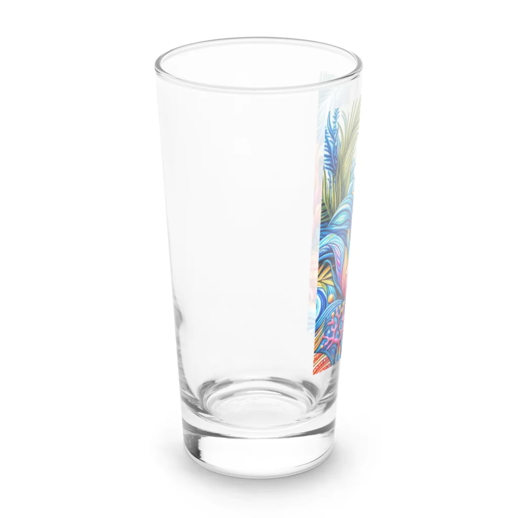 華の夏遊び Long Sized Water Glass :left