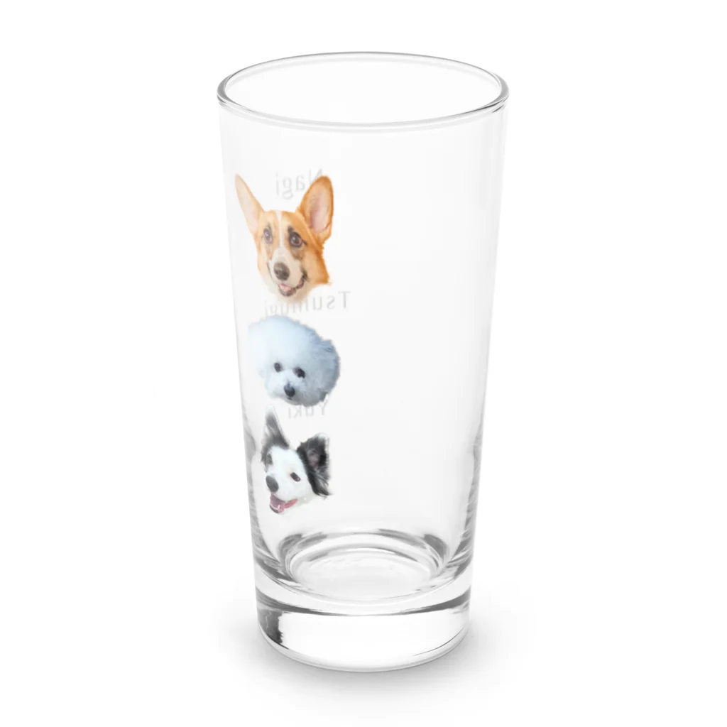 ねこやしきの3犬セット Long Sized Water Glass :left