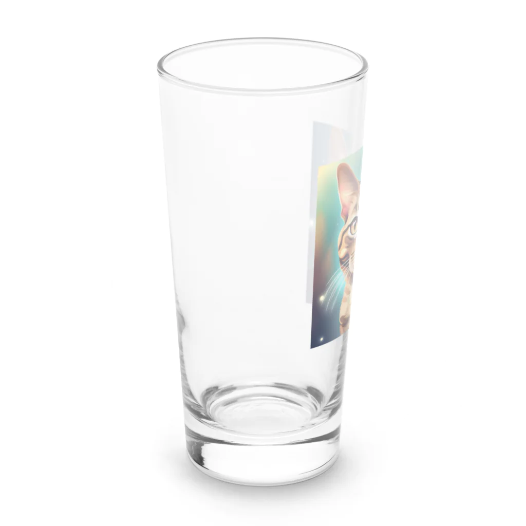 infinity🄬outeの顔にシミがある茶トラ猫くん Long Sized Water Glass :left