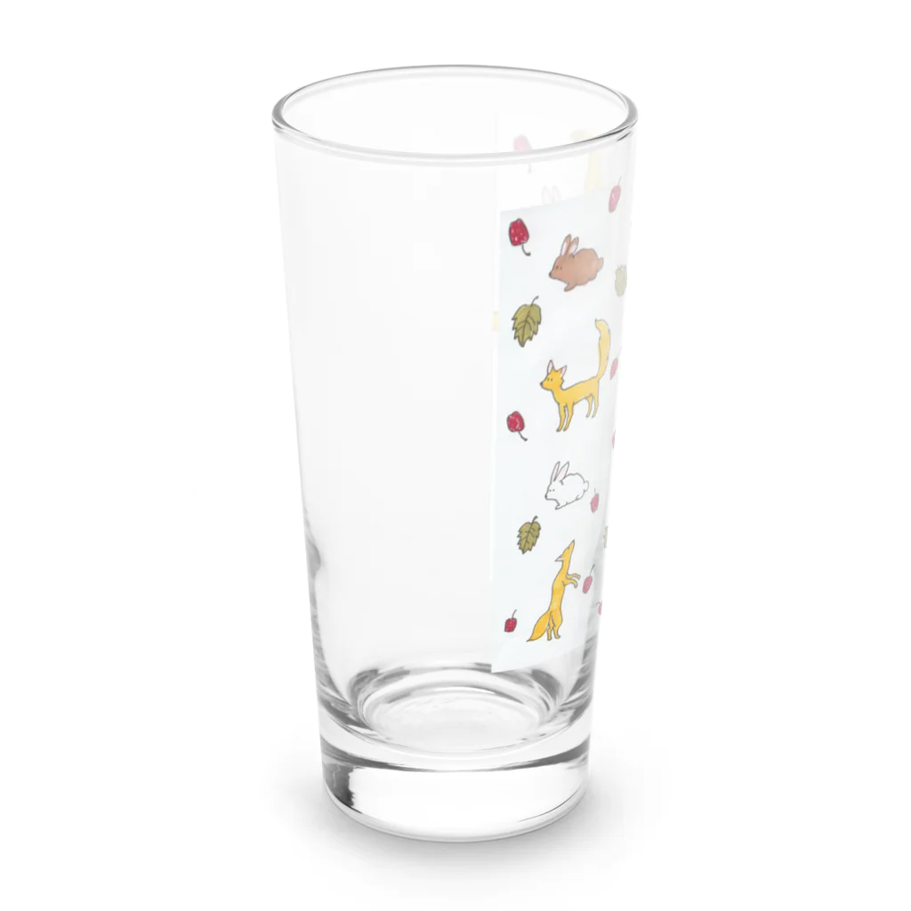 maru-marumochiの森の動物柄 Long Sized Water Glass :left