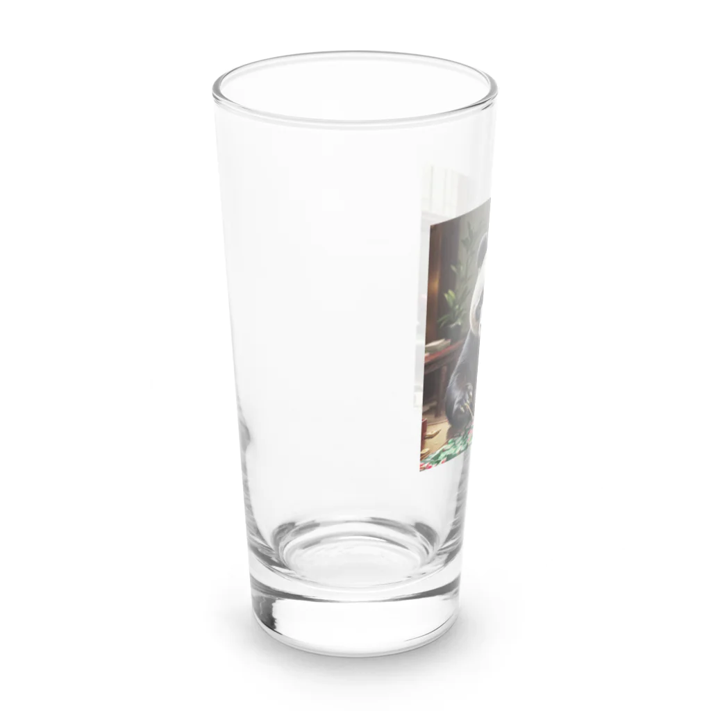 ナンピンの麻雀を覚えているパンダ Long Sized Water Glass :left