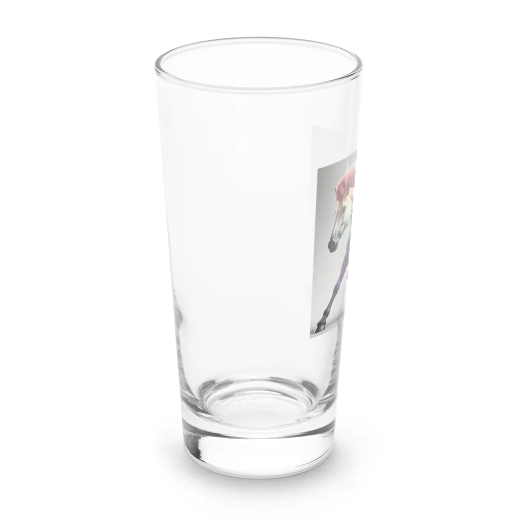 batabataのレインボーアニマル馬 Long Sized Water Glass :left