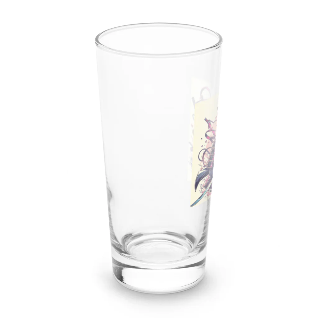 ハクユーShopのカッコいい侍のグッズ Long Sized Water Glass :left