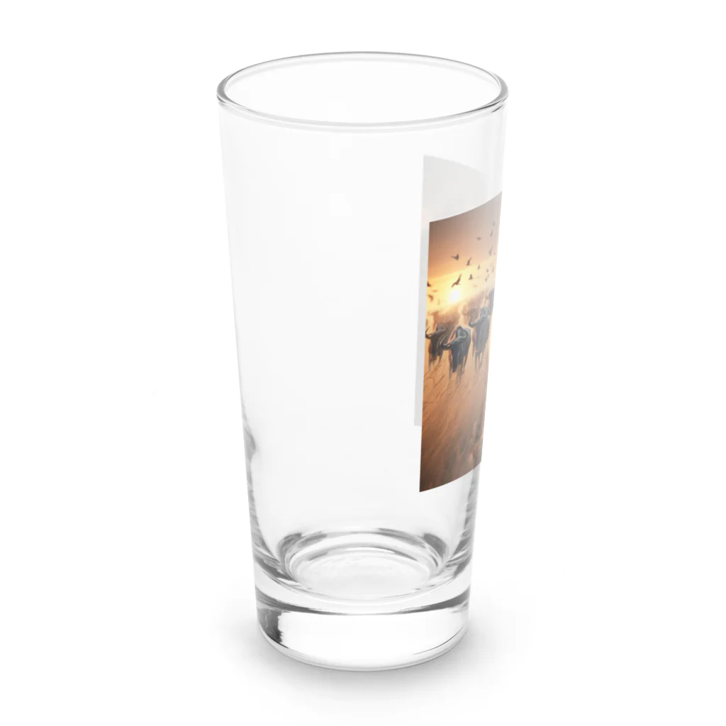 YFCの大自然で狩りするオスライオン④ Long Sized Water Glass :left