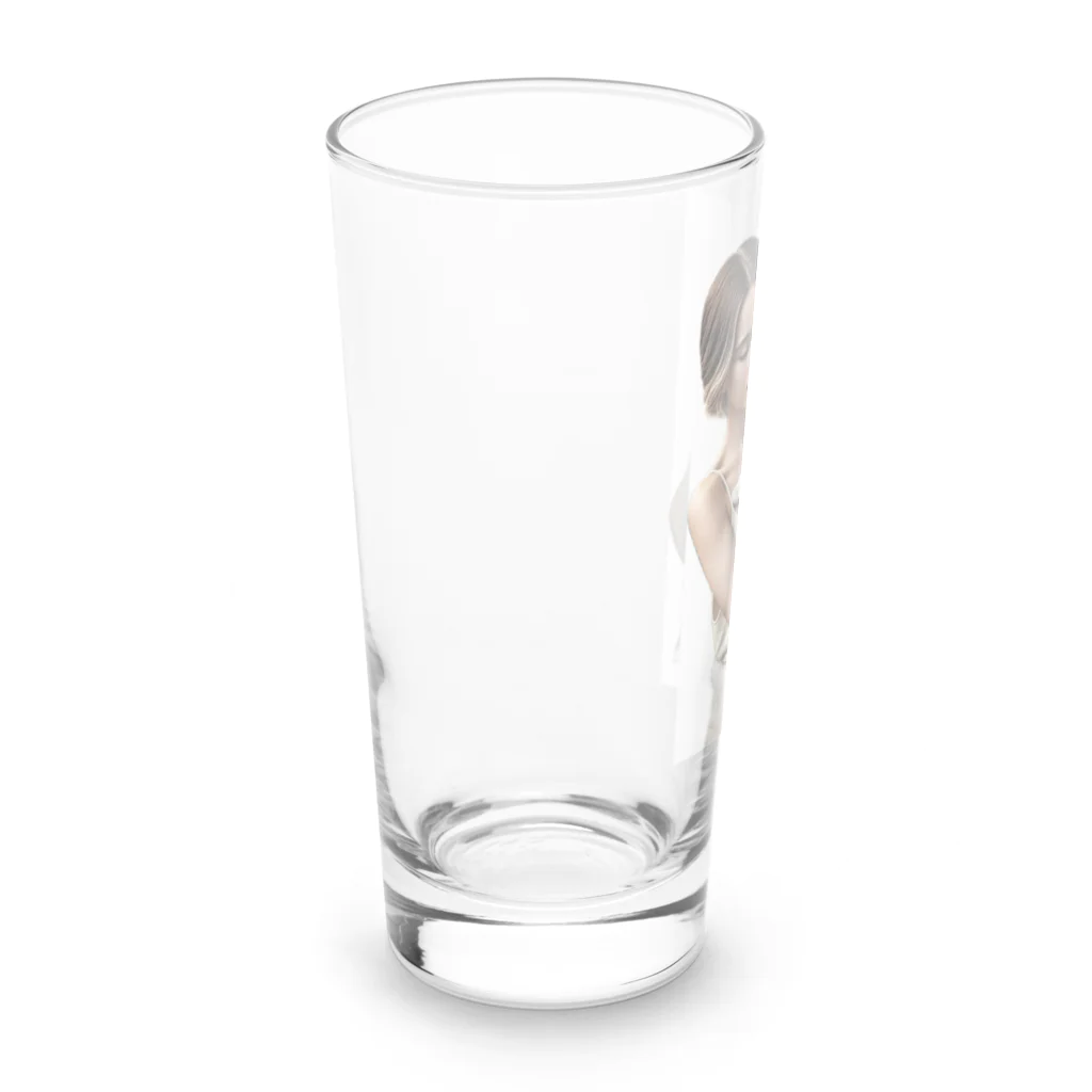 やまけんのかわいさ満点！子犬のハスキー！ Long Sized Water Glass :left