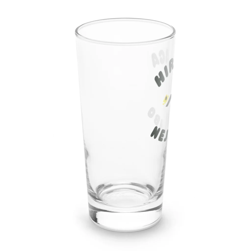 Astrio SUZURI店のヒレナガネジリンボウ　黒文字 Long Sized Water Glass :left