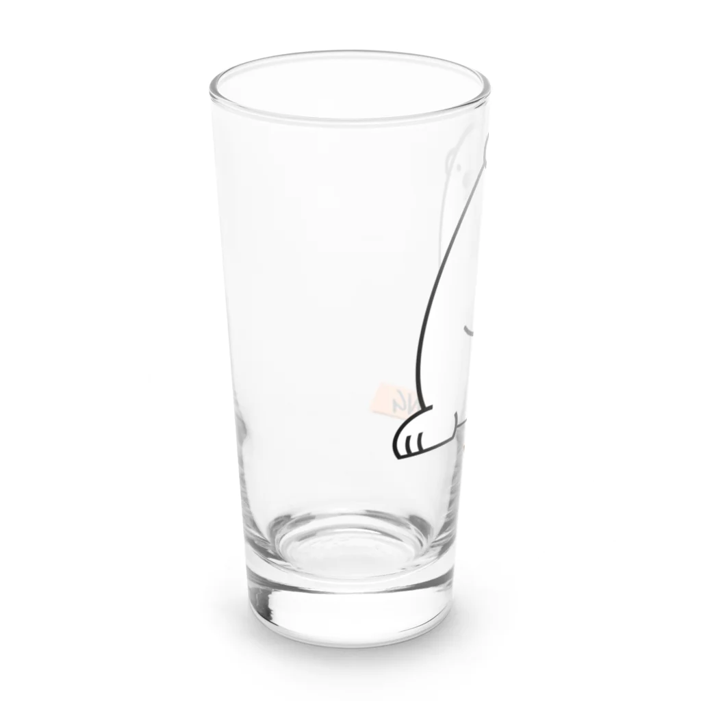 ほかほかしろくまのあったかざっかやのエッグシャンなしろくま Long Sized Water Glass :left