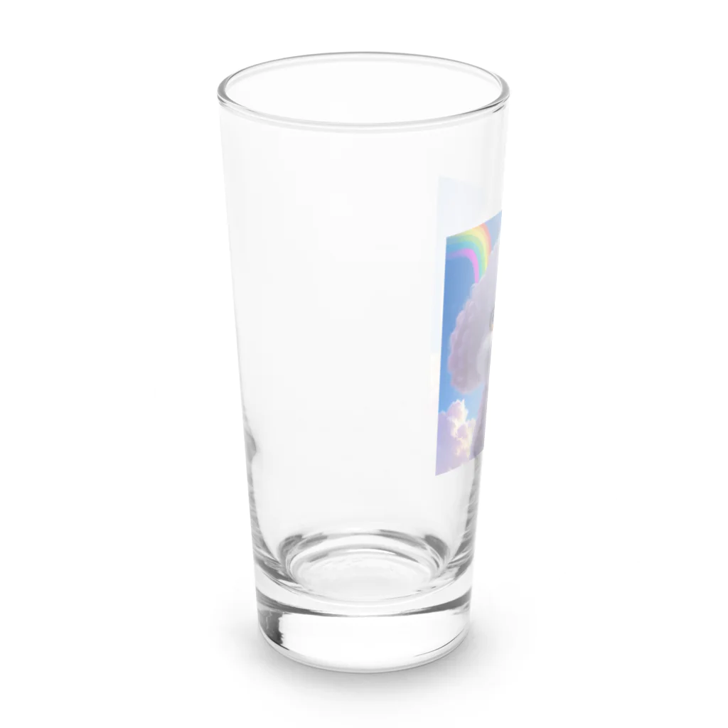 百合の花のモフモフビションフリーゼグッズ Long Sized Water Glass :left