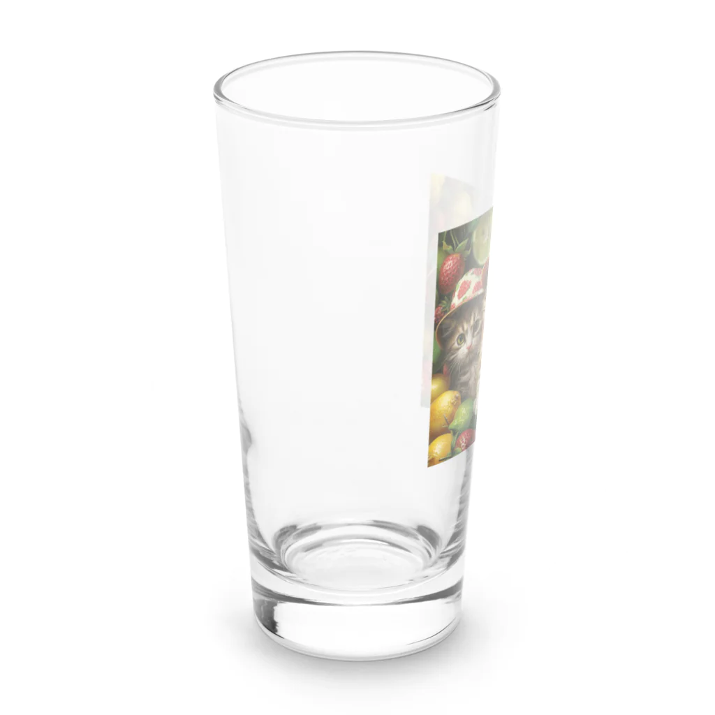 AQUAMETAVERSEの子猫のフルーツの楽園　なでしこ1478 Long Sized Water Glass :left