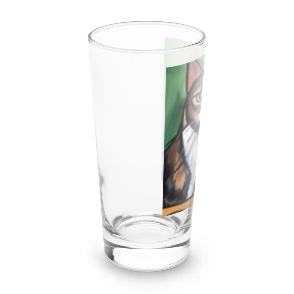 Ppit8のどっしりかまえる猫ちゃん Long Sized Water Glass :left