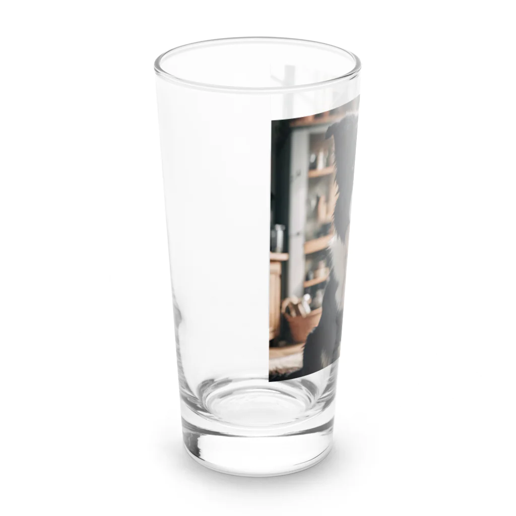 kaerinofficeのこのスマートなワンちゃんは、そっとカメラを見つめる。 Long Sized Water Glass :left