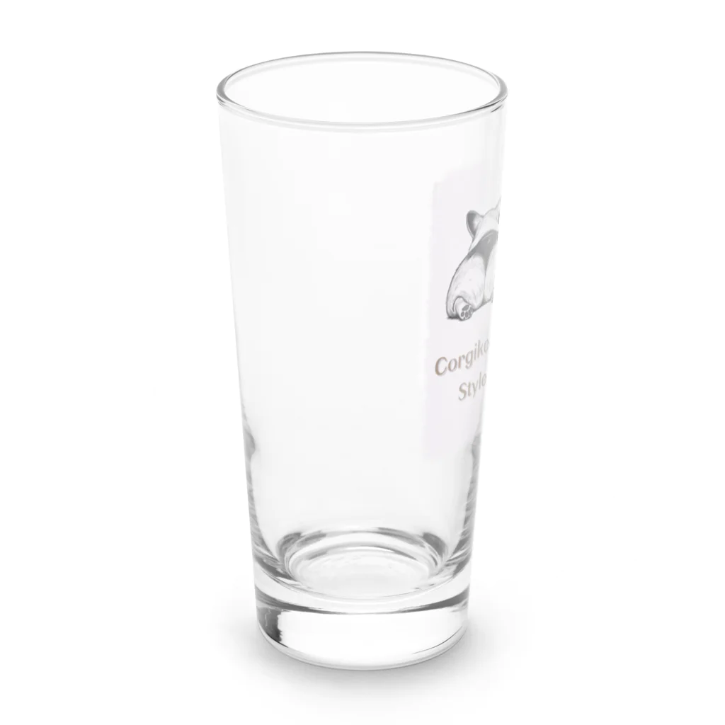 犬好きさんのためのTシャツ屋さんのコギケツ　オーダー Long Sized Water Glass :left