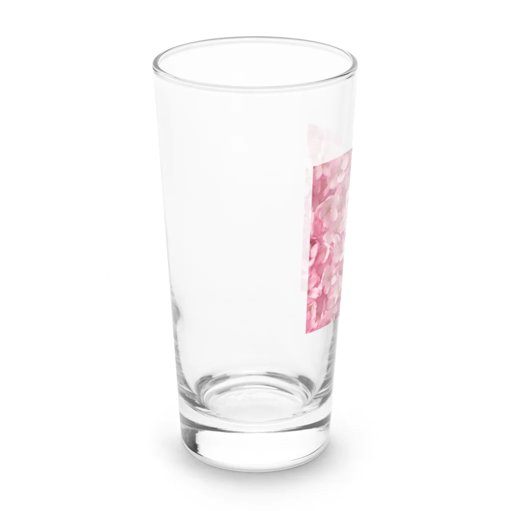 オンラインショップイエローリーフのピンクの花　桜　綺麗 Long Sized Water Glass :left