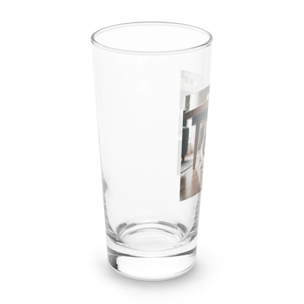 zigerparkの隠れる猫 Long Sized Water Glass :left