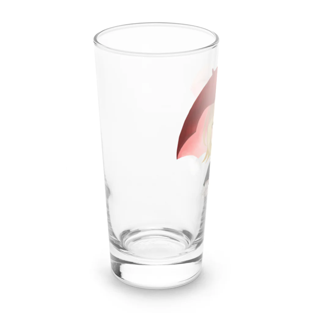 乾杯がーるずSHOPのKanpaiGirl「雨のBBQちゃん」グラス Long Sized Water Glass :left