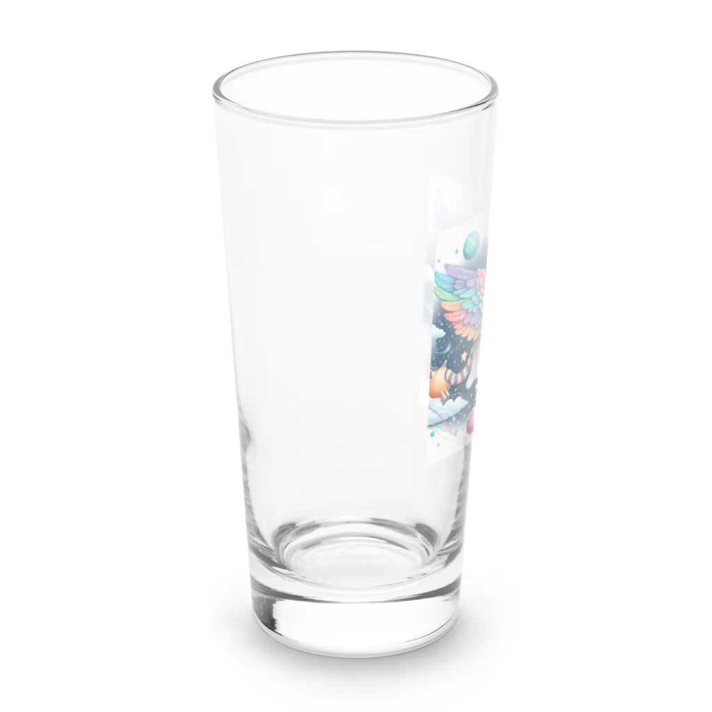 キャットパラダイス☆彡のユニ猫　宇宙空間 Long Sized Water Glass :left