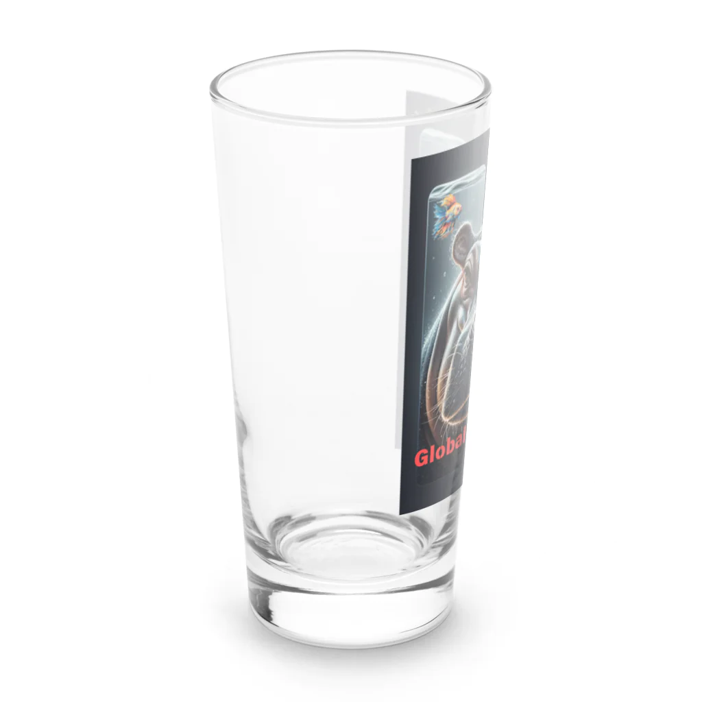 NaturalCanvasのhippo  * Global water crisis Long Sized Water Glass :left