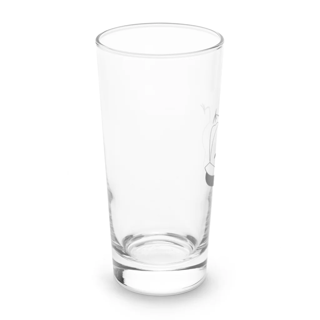 meimeiのブレイクダンスひよこ　黒ver. Long Sized Water Glass :left