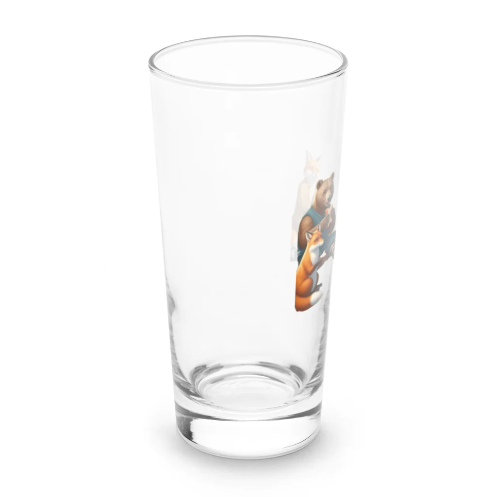 cazlandの"くまコンあらいのファンタジー会議" Long Sized Water Glass :left