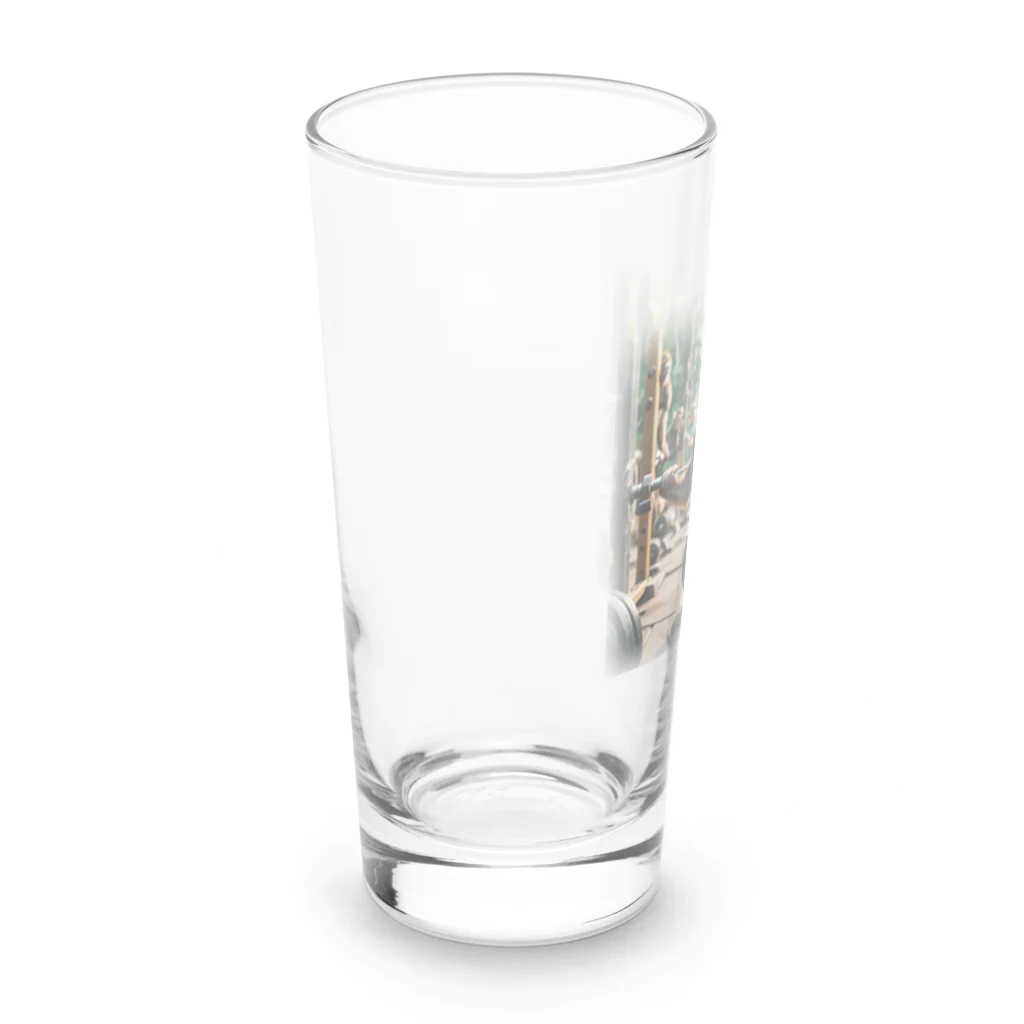 cache2445の鍛えているサル Long Sized Water Glass :left