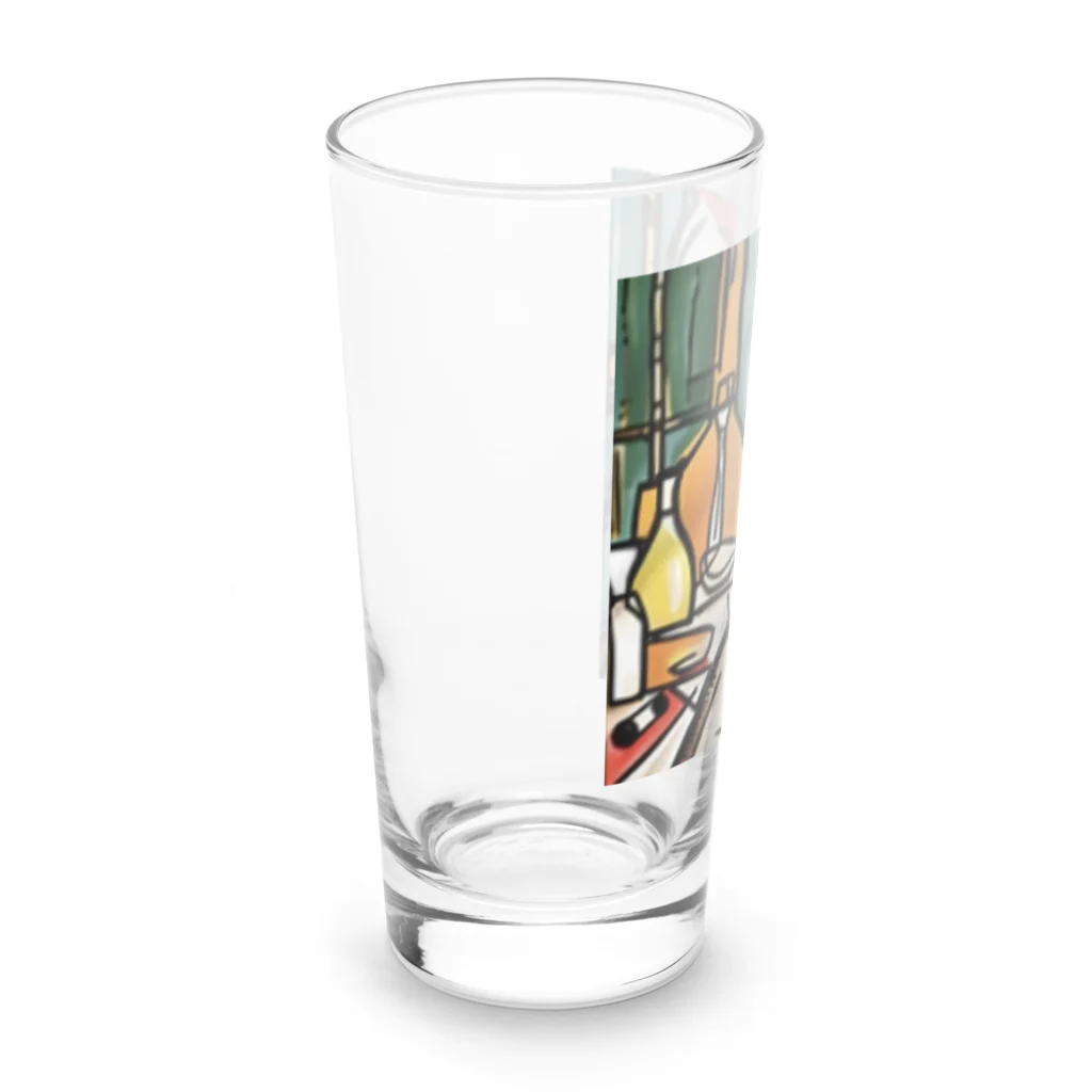 Ppit8のにわとりさん朝ごはんを食べる！ Long Sized Water Glass :left