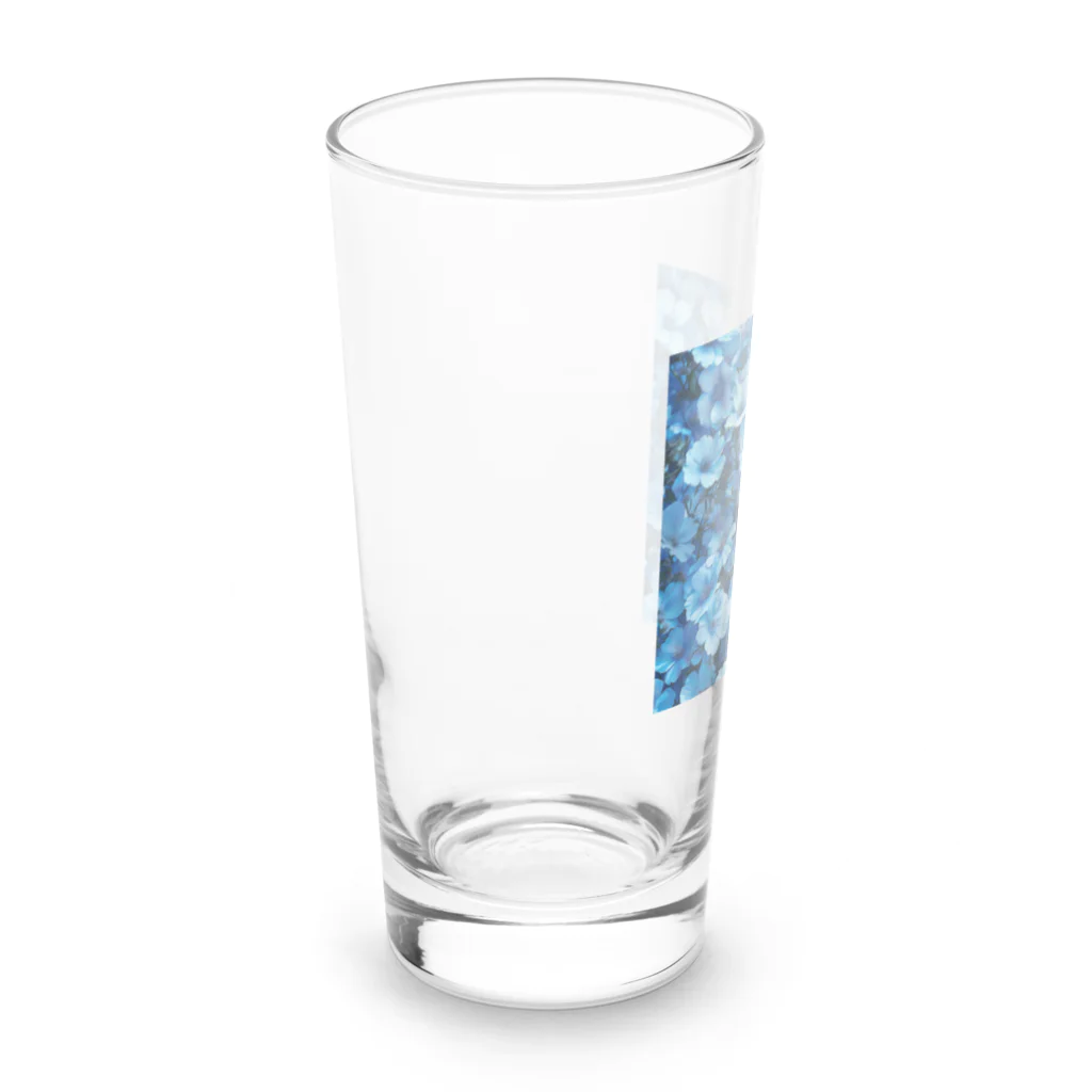 オンラインショップイエローリーフの水色小さな花 Long Sized Water Glass :left