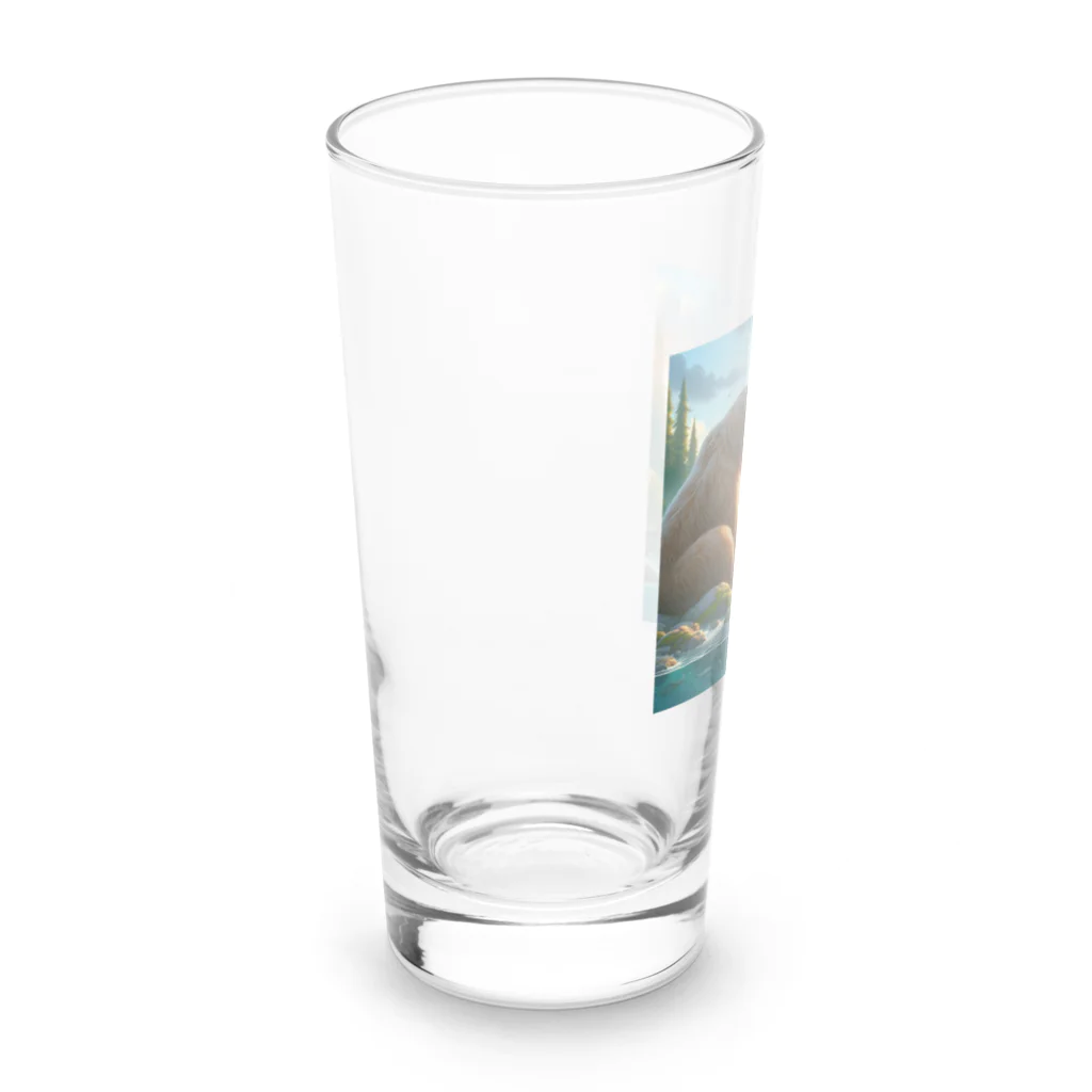 daichan Marketの熊の親子 Long Sized Water Glass :left