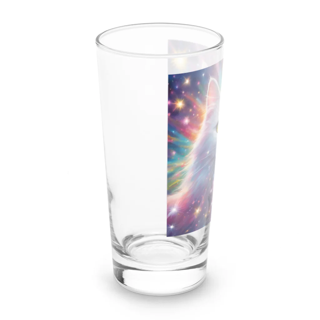 はなにゃんのおうちの虹色に輝くかわいい白猫ちゃん2 Long Sized Water Glass :left