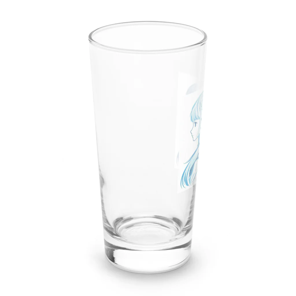 koriyuuの青白の芸術的な2人の女子高生 Long Sized Water Glass :left