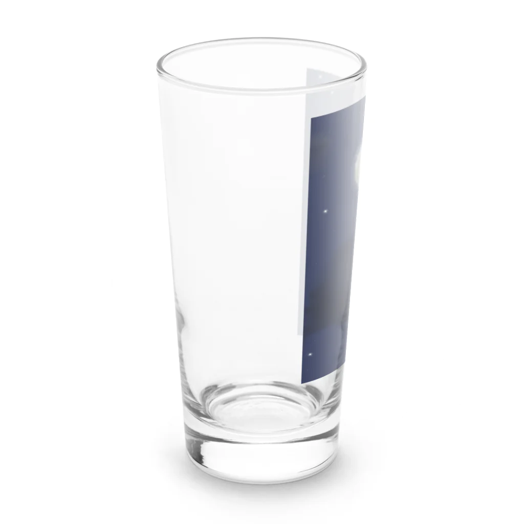 Hanabiのアトリエのある秋の月夜 Long Sized Water Glass :left