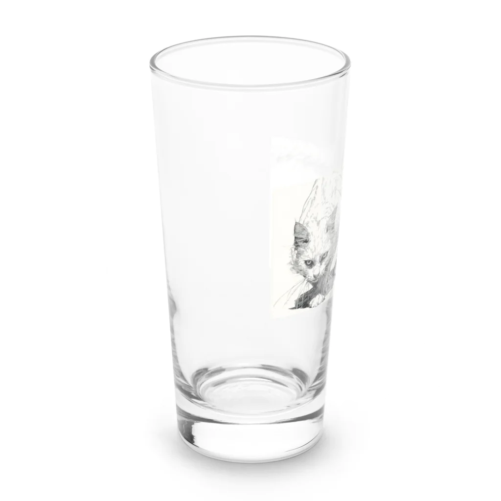sperz shopの威嚇白猫 Long Sized Water Glass :left
