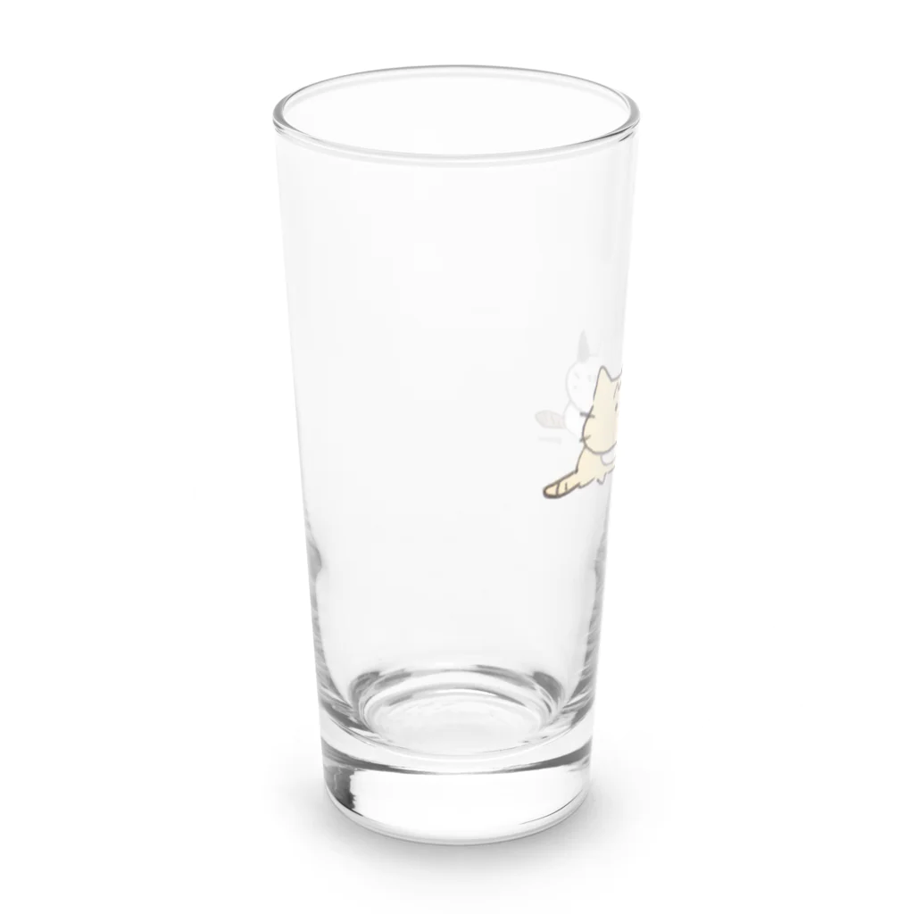 ナナちゃん・ポンちゃんのお店【SUZURI支店】のナナポンちゃん Long Sized Water Glass :left