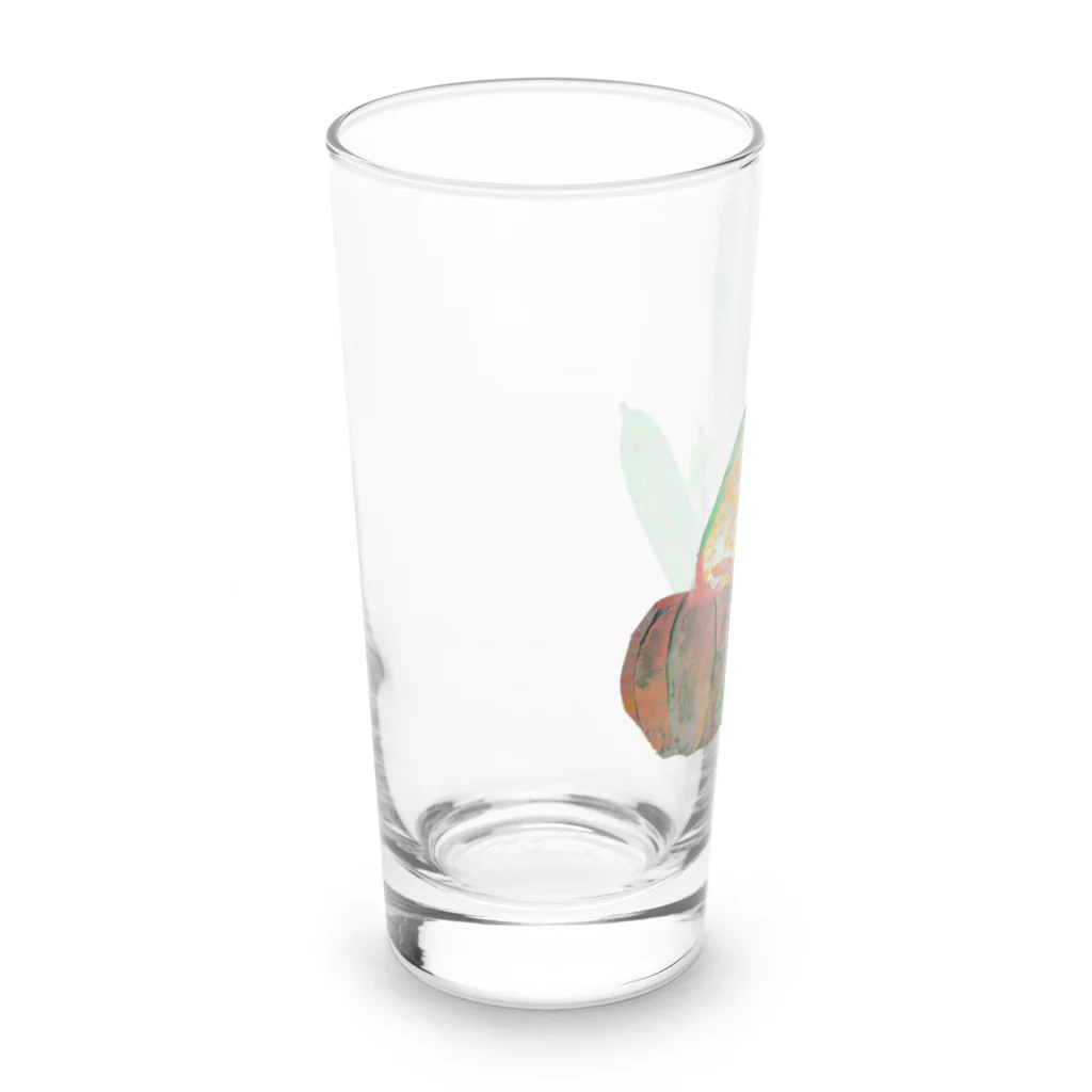 Yuhki | おばけのゆうき 公式オンラインショップ　【ちぎり絵・貼り絵のTシャツ・パーカー・スマホケース・バッグ・日用品・雑貨・文具・ドッグTシャツなど販売中】のやさい（きゅうり、とうもろこし、なす、パプリカ） Long Sized Water Glass :left
