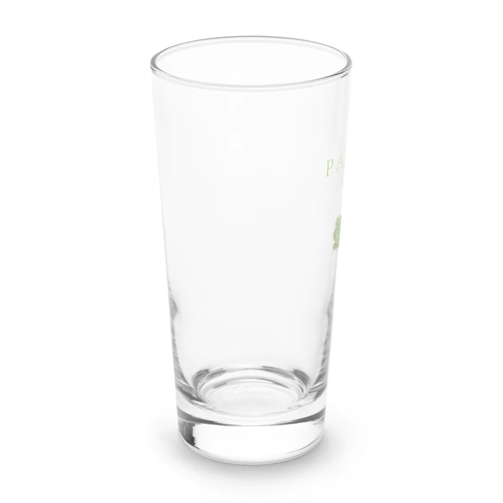 NIKORASU GOのこの夏おすすめ！グルメデザイン「パクチー」（Tシャツ・パーカー・グッズ・ETC） Long Sized Water Glass :left