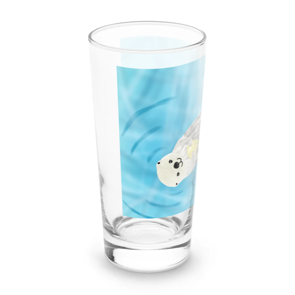 Lily bird（リリーバード）のぷかぷかラッコ 横向き① Long Sized Water Glass :left