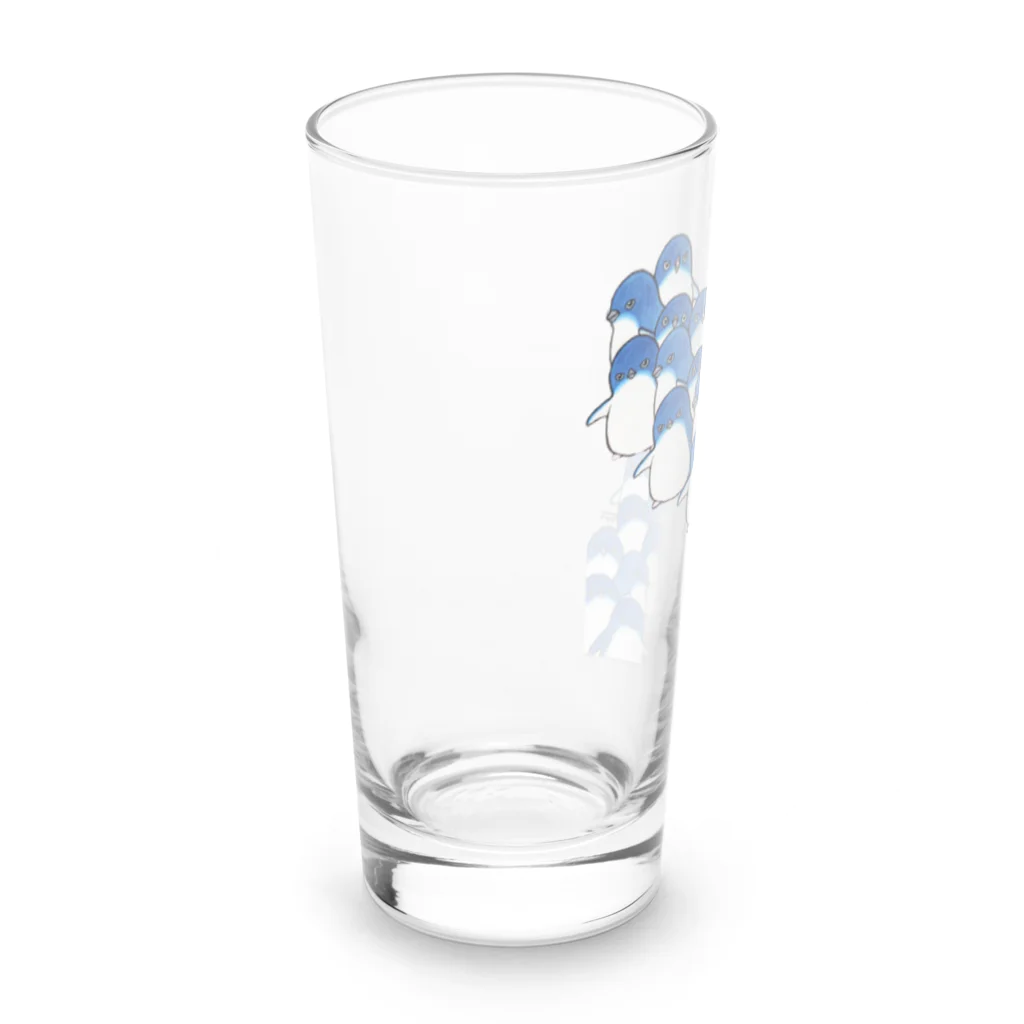 ヤママユ(ヤママユ・ペンギイナ)のフェアリーペンギンは赤ちゃんじゃあございません Long Sized Water Glass :left