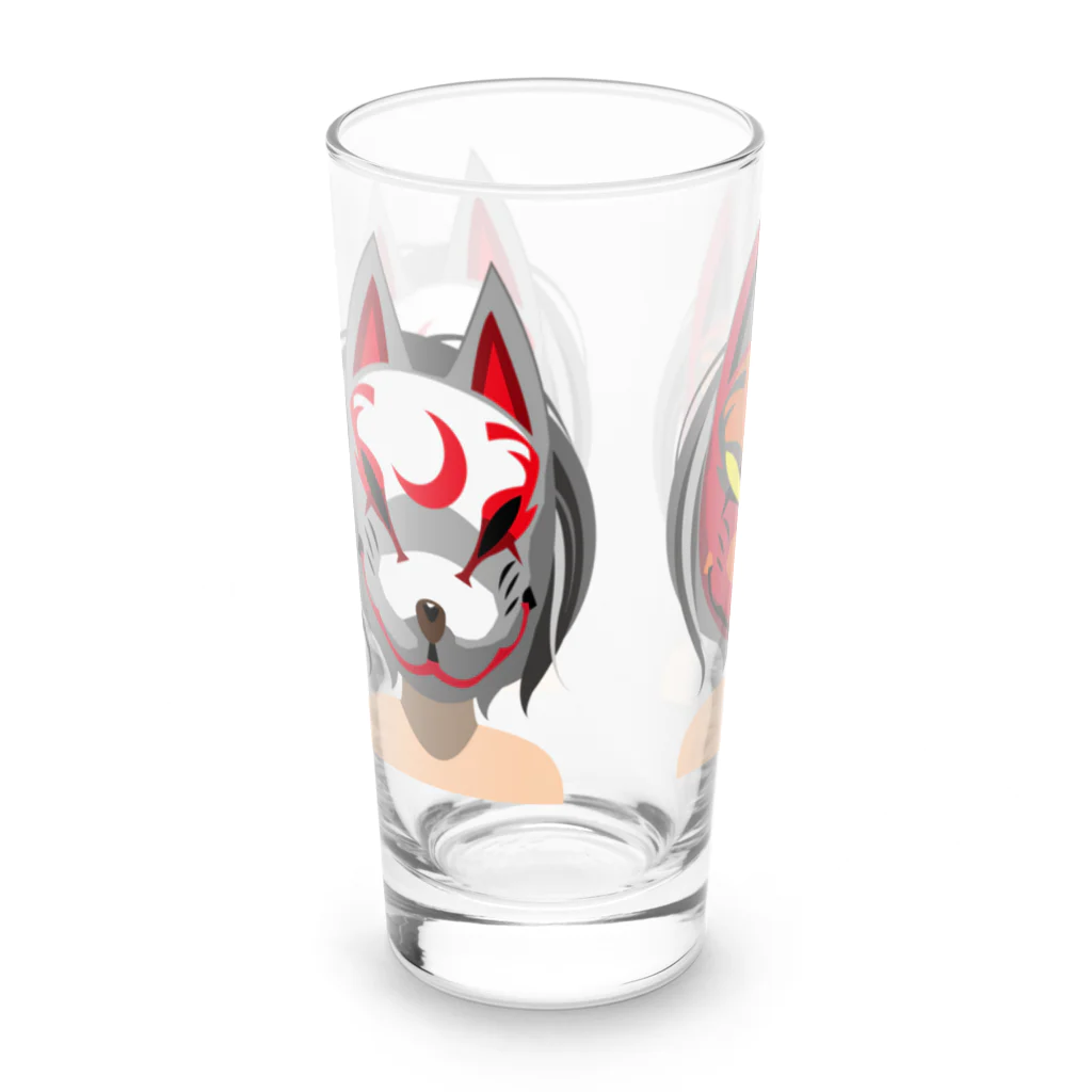 月が輝くこんな夜にの狐兄弟 Long Sized Water Glass :left