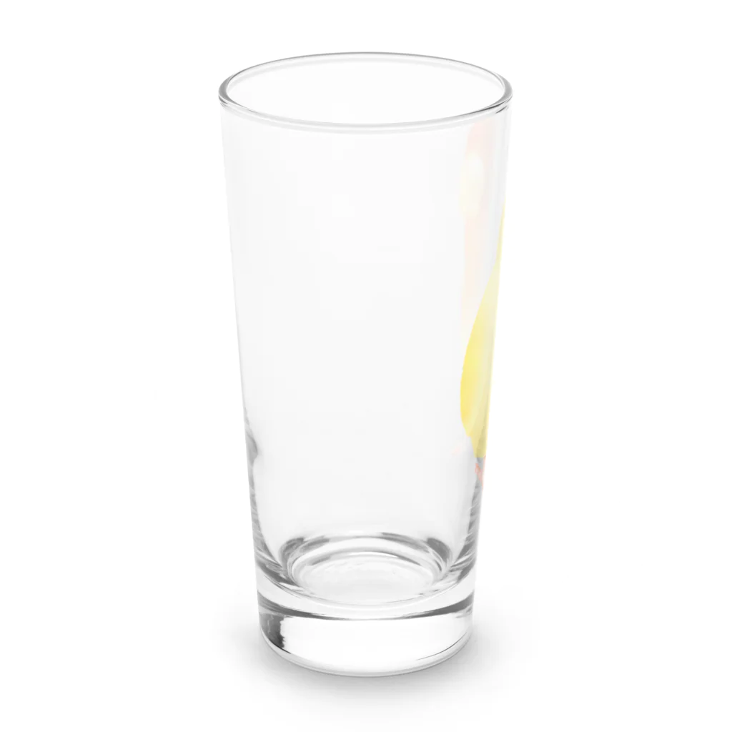 まめるりはことりのコザクラインコ　おすましルチノー【まめるりはことり】 Long Sized Water Glass :left