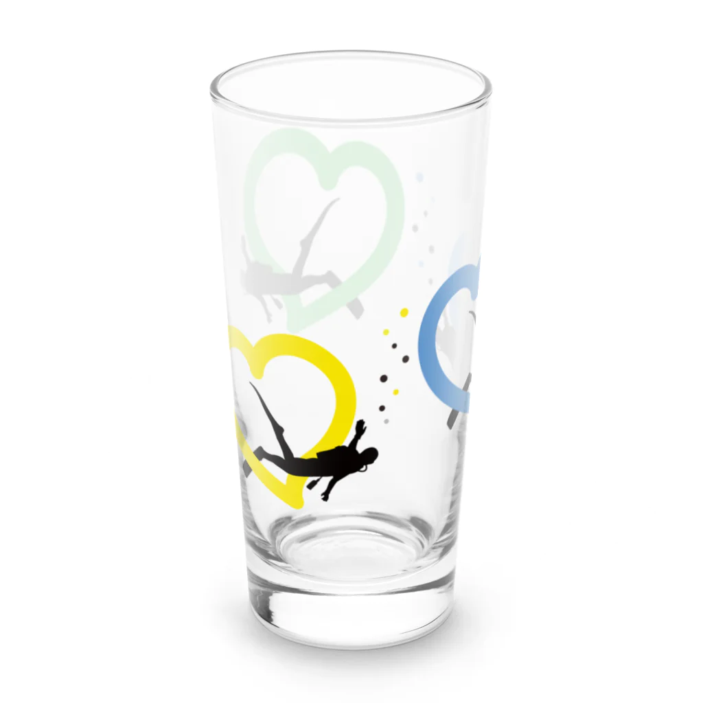 風の色えんぴつのダイバーLove Long Sized Water Glass :left