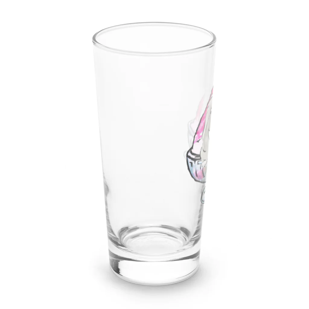 犬グッズの店しえるぶるーのかき氷ワンちゃん　氷イチゴ　ペキニーズ　フォーン Long Sized Water Glass :left